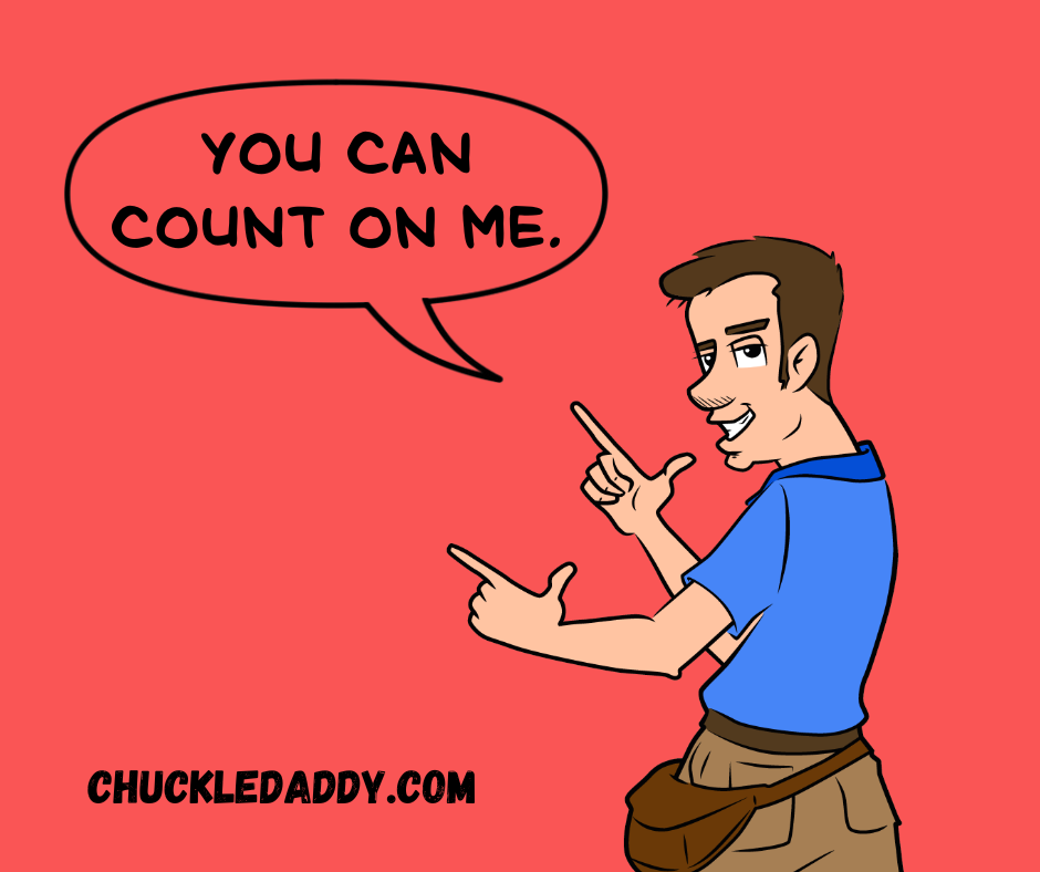 Chuckle Daddy making the vampire joke, "You can count on me.